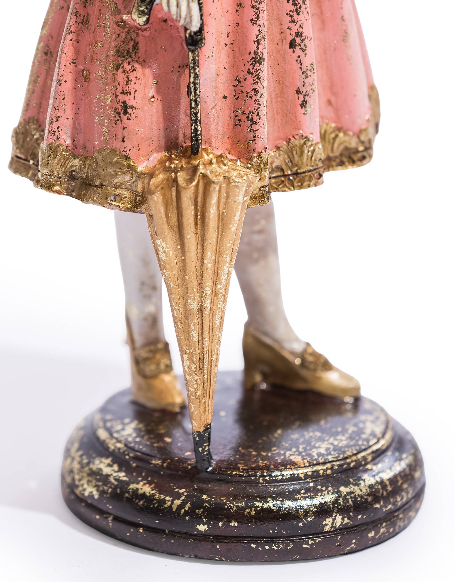 Lady White Rabbit Standing Clock Figure