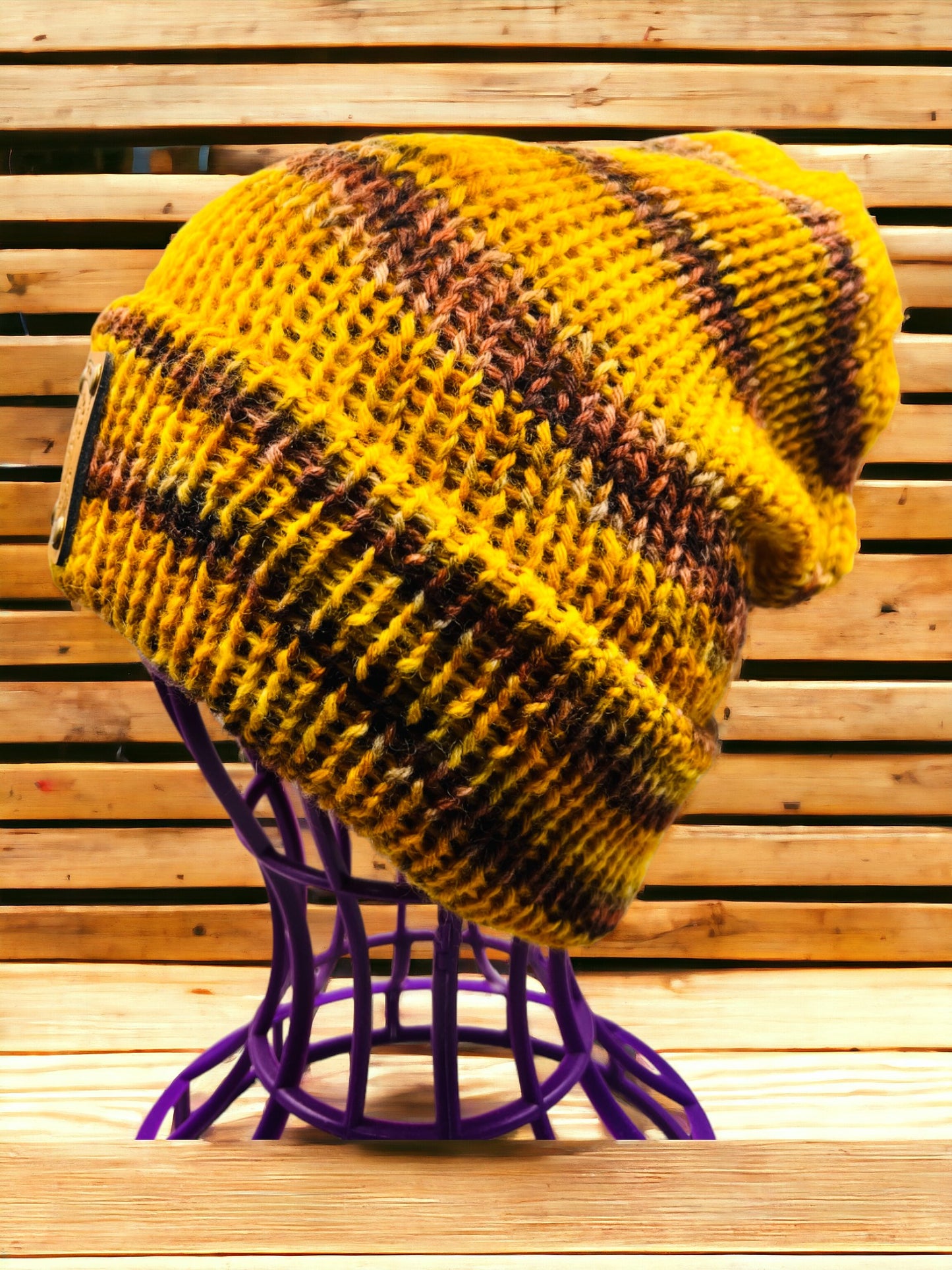 Pure Wool Beanie - Golden Beets