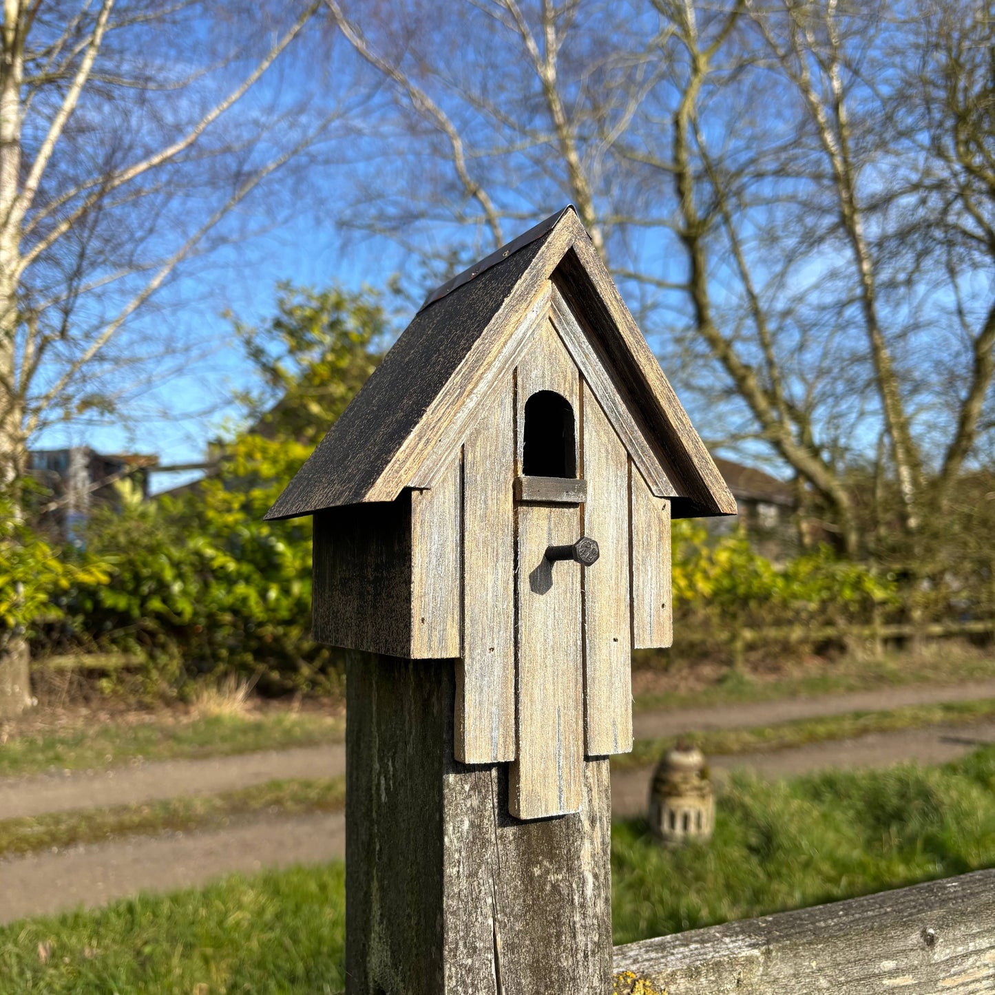 Rustic Victorian Wooden Painted Bird House