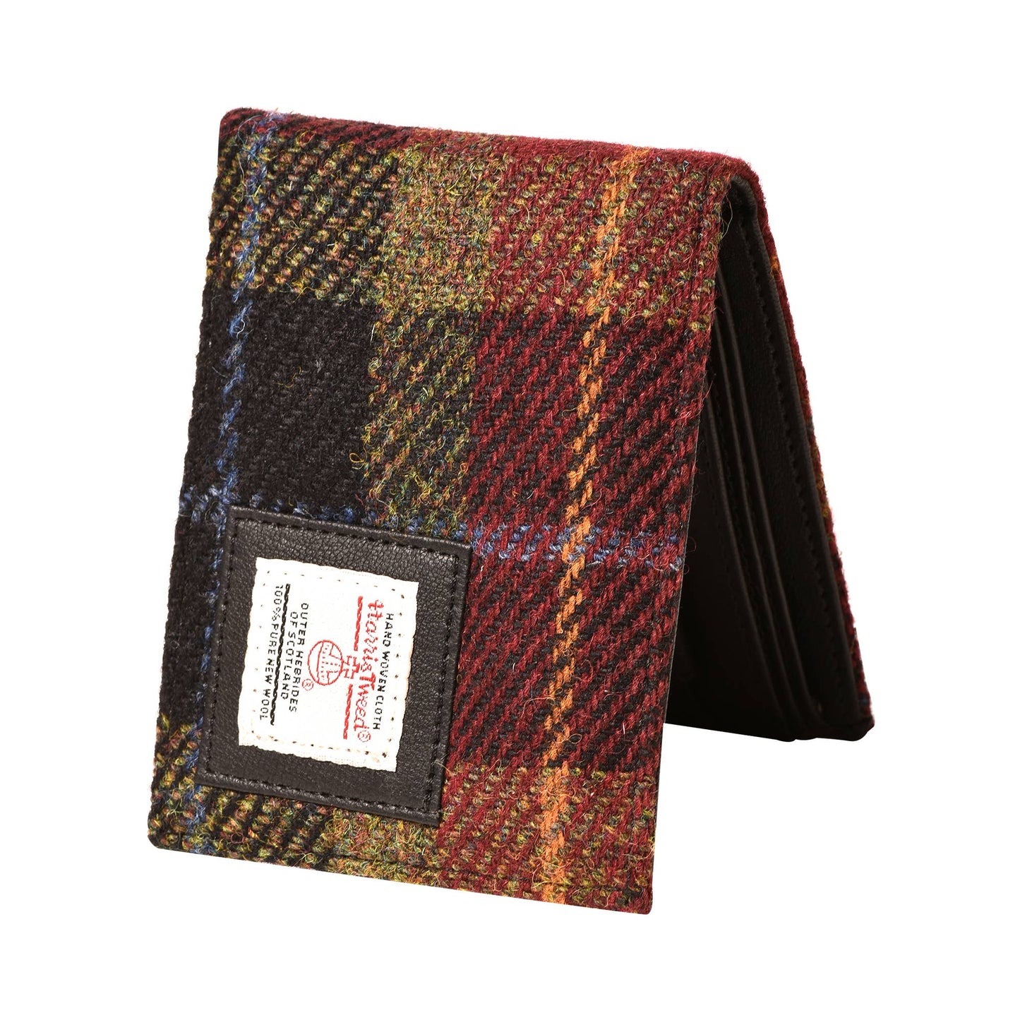 Harris Tweed Wallet Card Pocket Curved Red