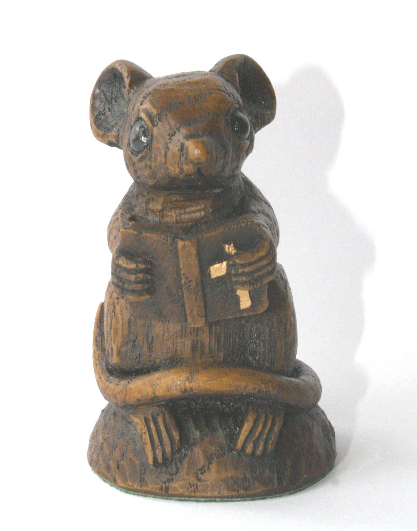 Church Mouse with Bible. Reproduction carving Ornament.