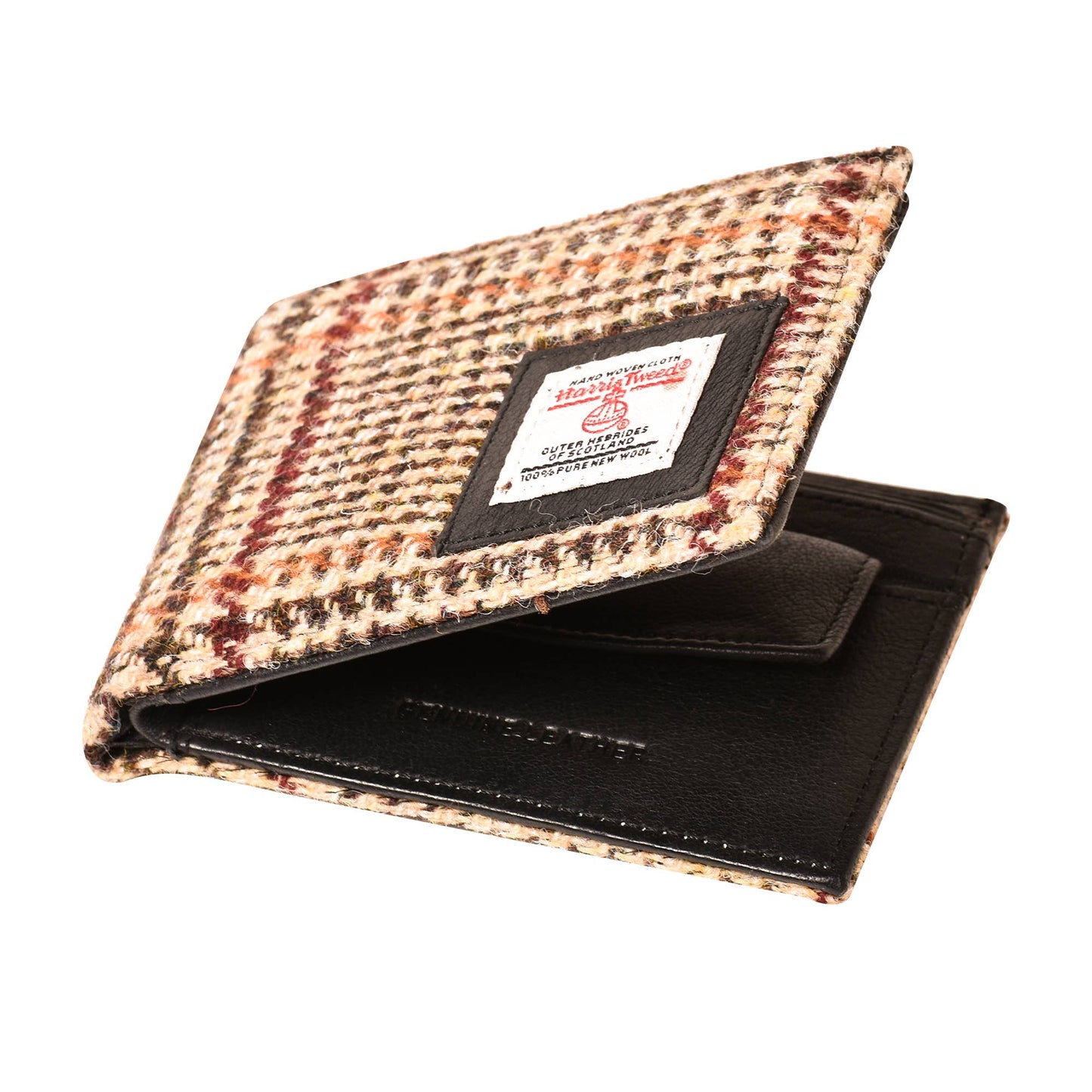 Harris Tweed Wallet Card Pocket Curved Houndstooth