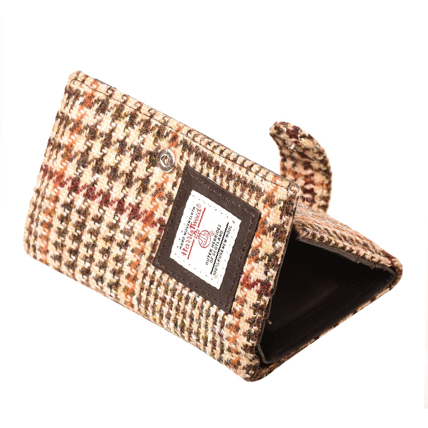 Harris Tweed Wallet Trifold Flap Houndstooth