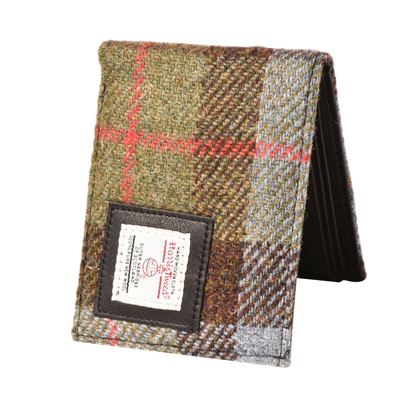 Harris Tweed Wallet Card Pocket Curved Green