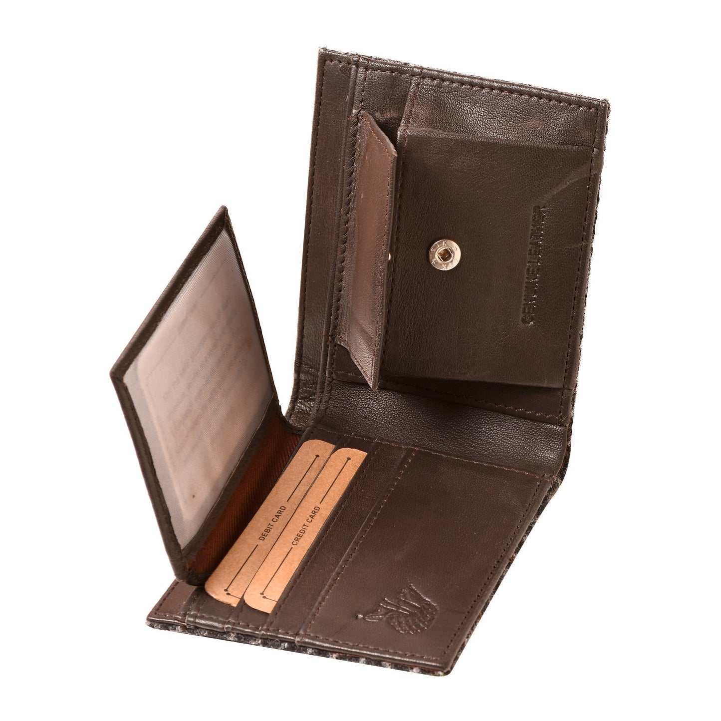 Harris Tweed Wallet Center Flap Black