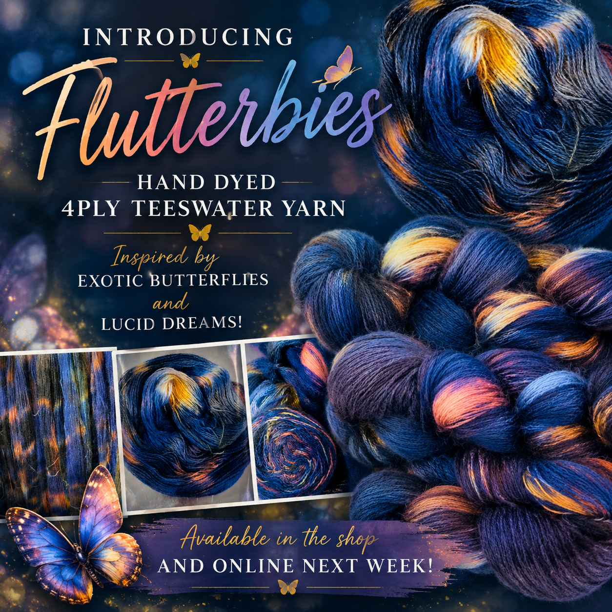 'Flutterbies' - Teeswater - 4ply