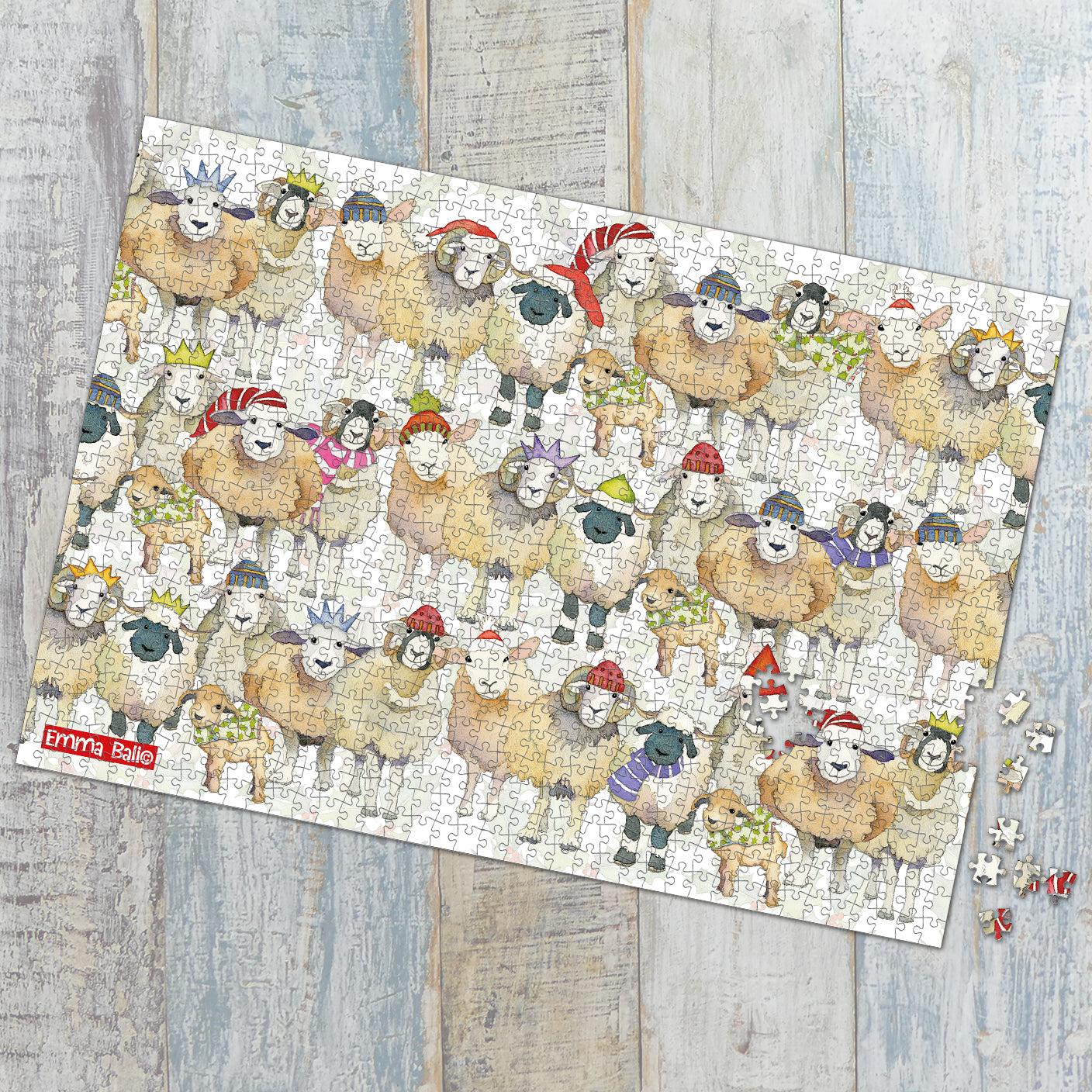 Emma Ball -Christmas Sheep 1000 PIECE Jig Saw