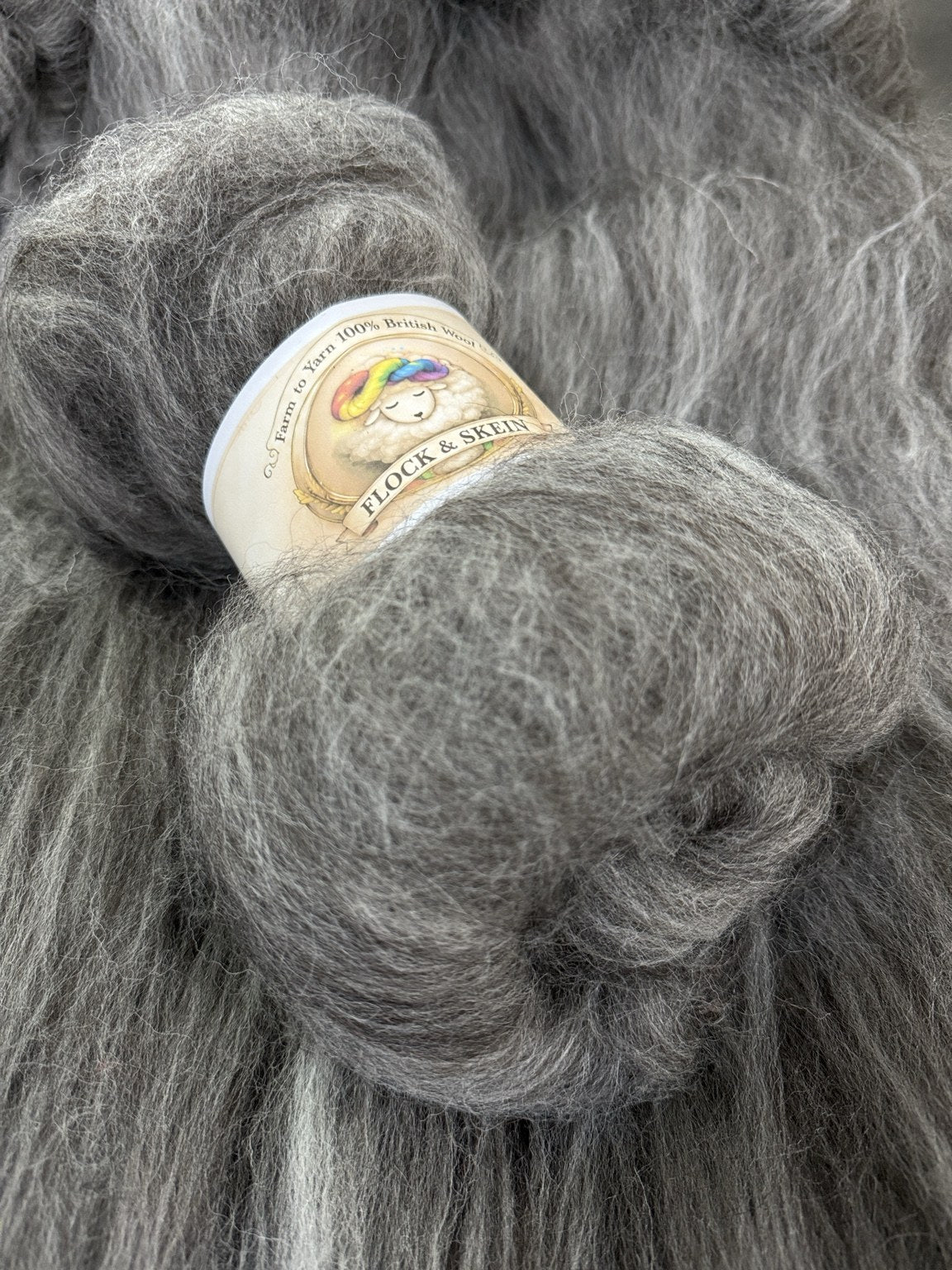 Carded Jacob’s Wool 100g Batt