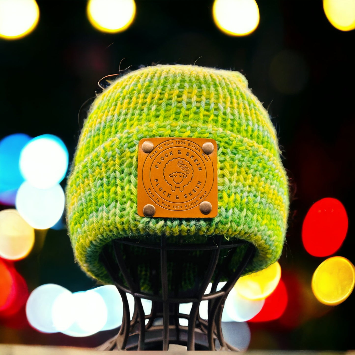 Pure Wool Beanie - Key Lime