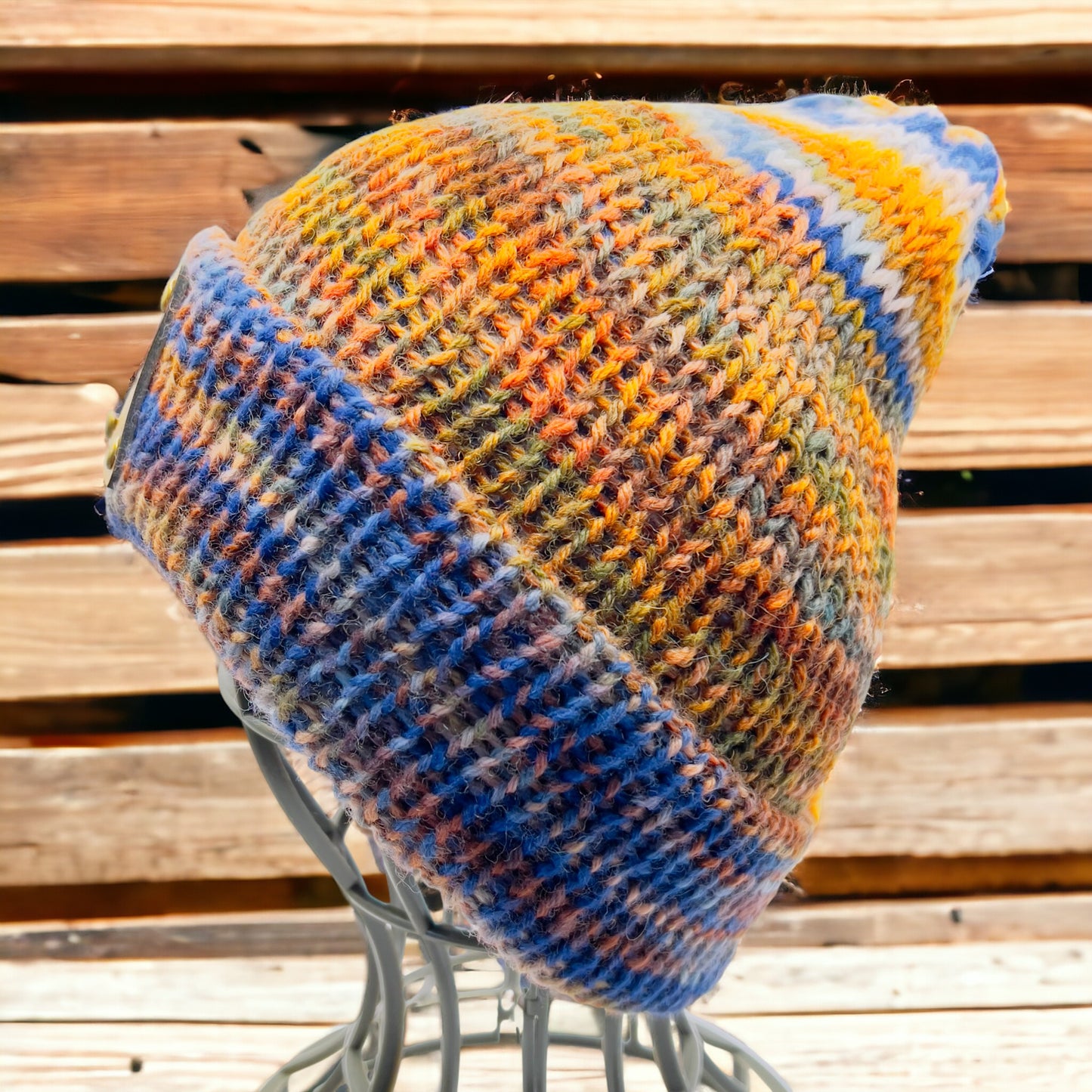 Pure Wool Beanie - Autumn Stream