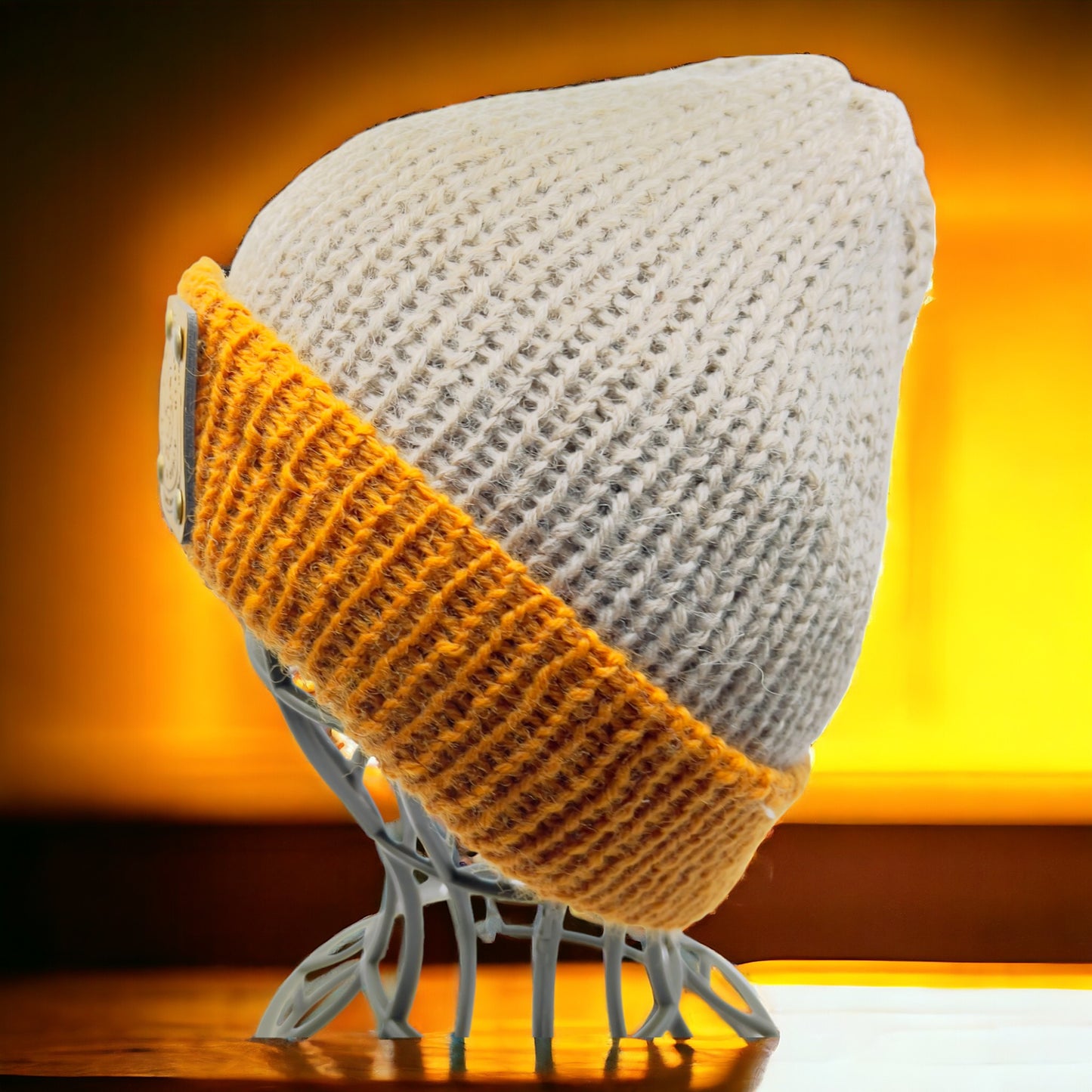Pure Wool Merino Beanie - Natural Rust