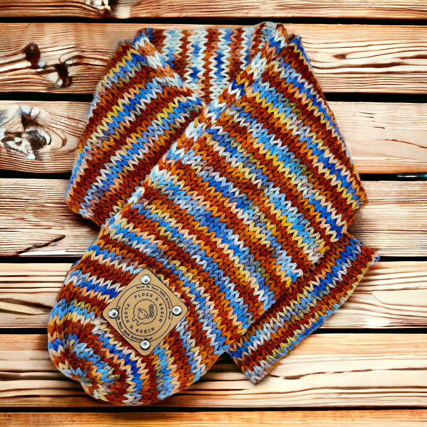 Pure Wool Masham Scarf - Mountain Streams