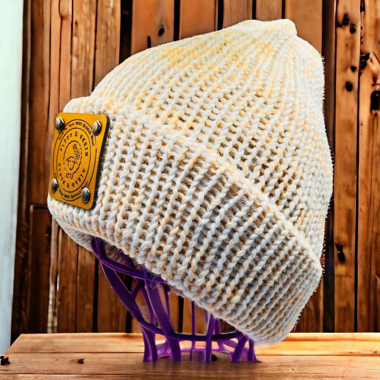 Pure Wool Merino Beanie - Fair Isle Blush