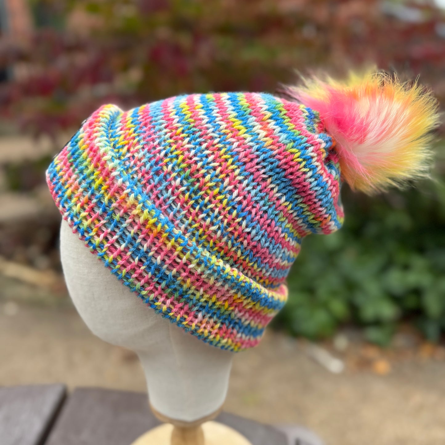 Pure Shetland Wool Beanie - 'Play Doh!'
