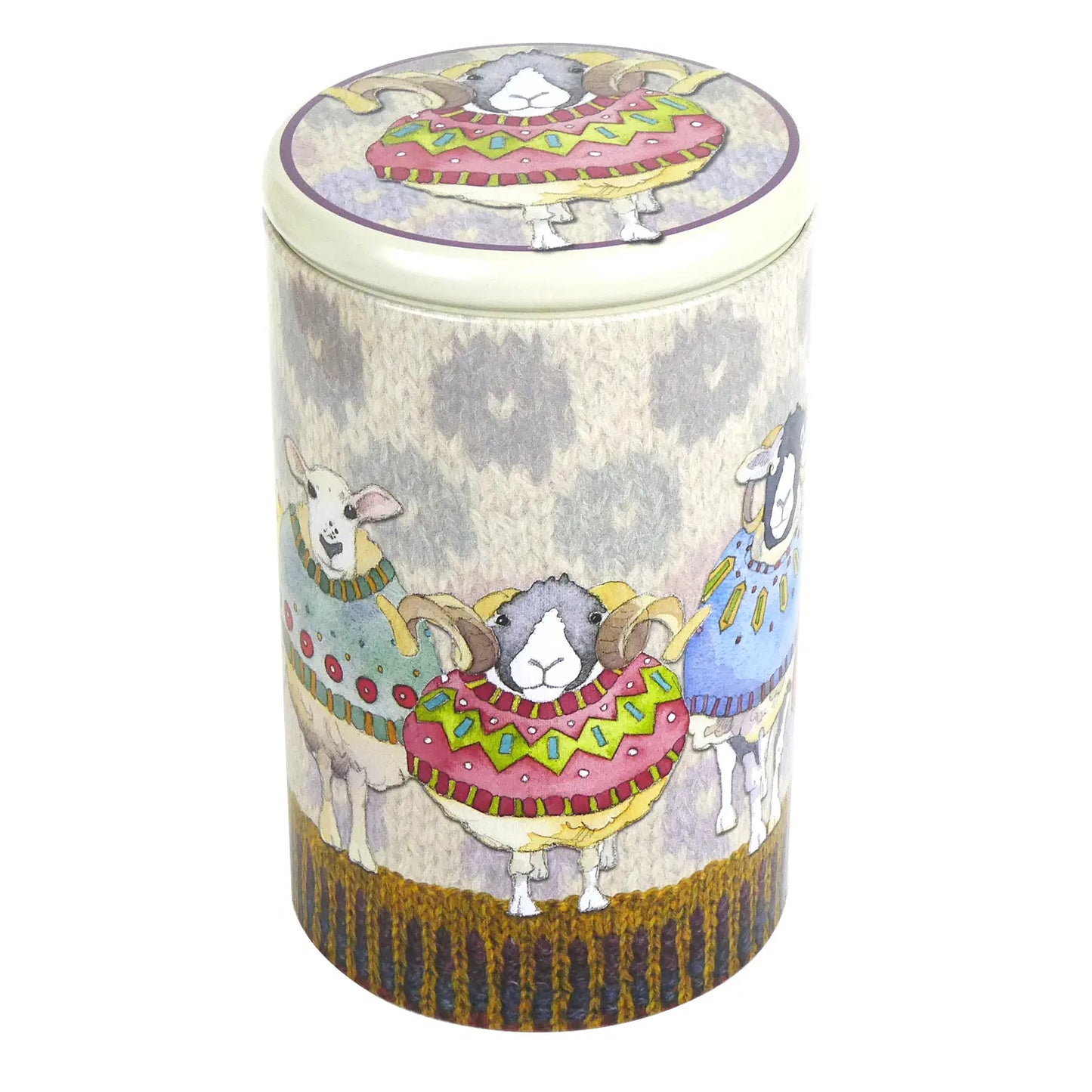 EMMA BALL - SHEEP IN SWEATERS TALL ROUND CADDY