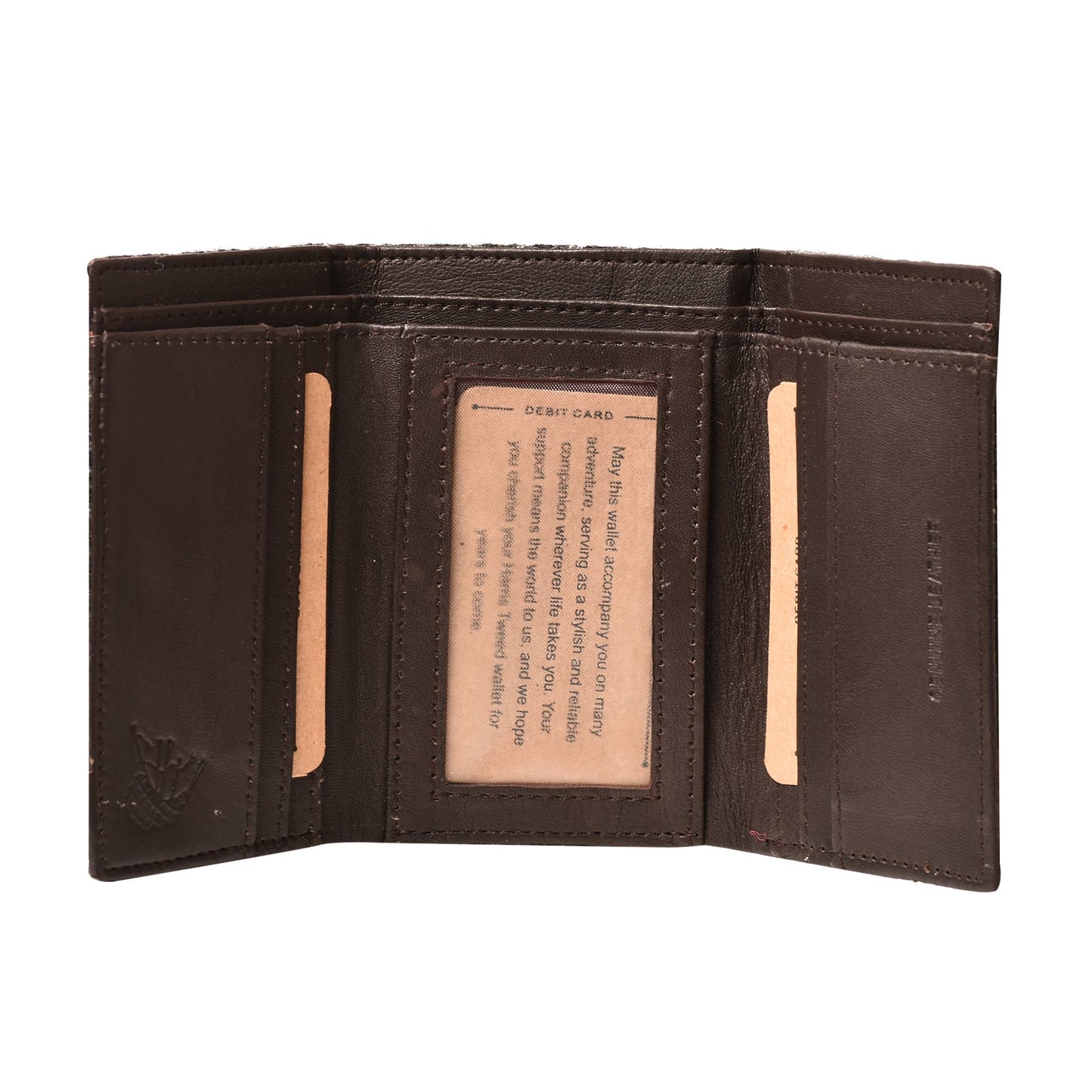 Harris Tweed Wallet Trifold Flap Red