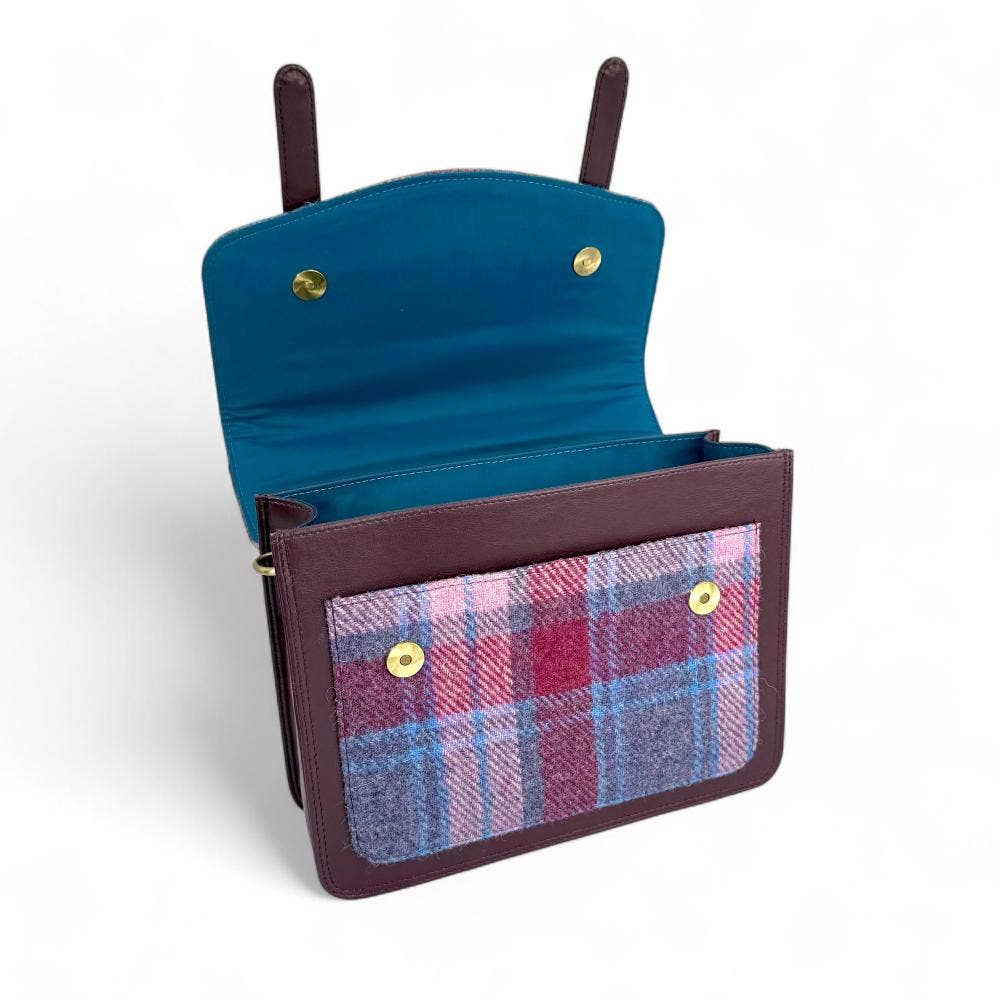 Harris Tweed Ladies Messenger Bag Pastel Pink