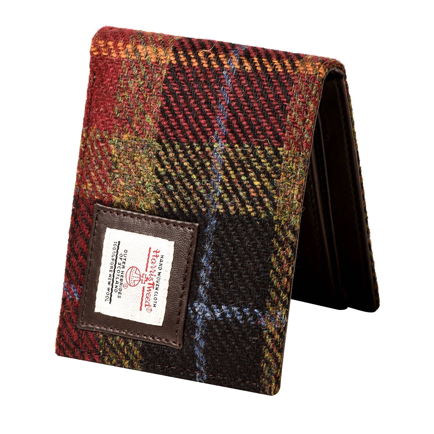 Harris Tweed Wallet Center Flap Red