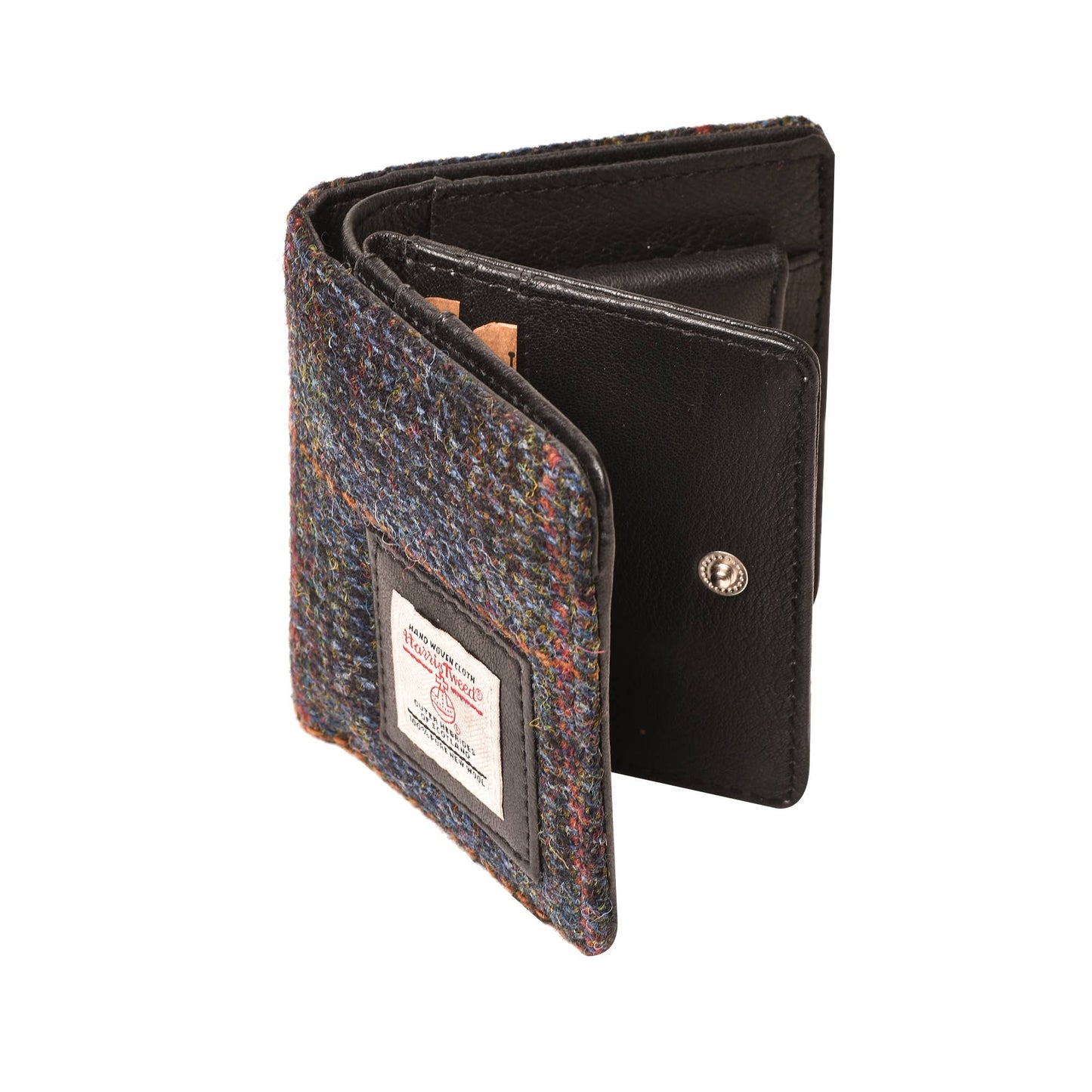 Harris Tweed Wallet Small Navy Blue