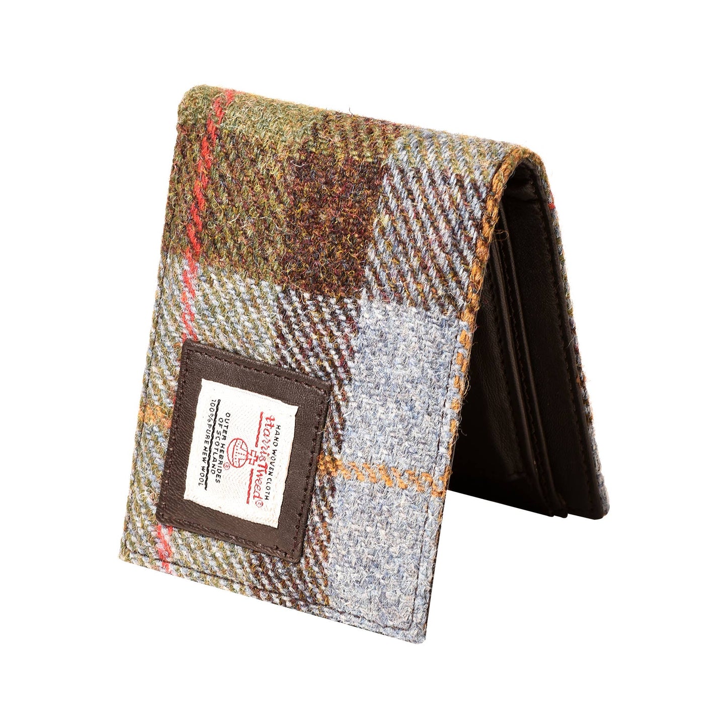 Harris Tweed Wallet Center Flap Green