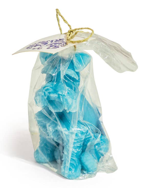 Light Blue Minature Schnauzer Candle