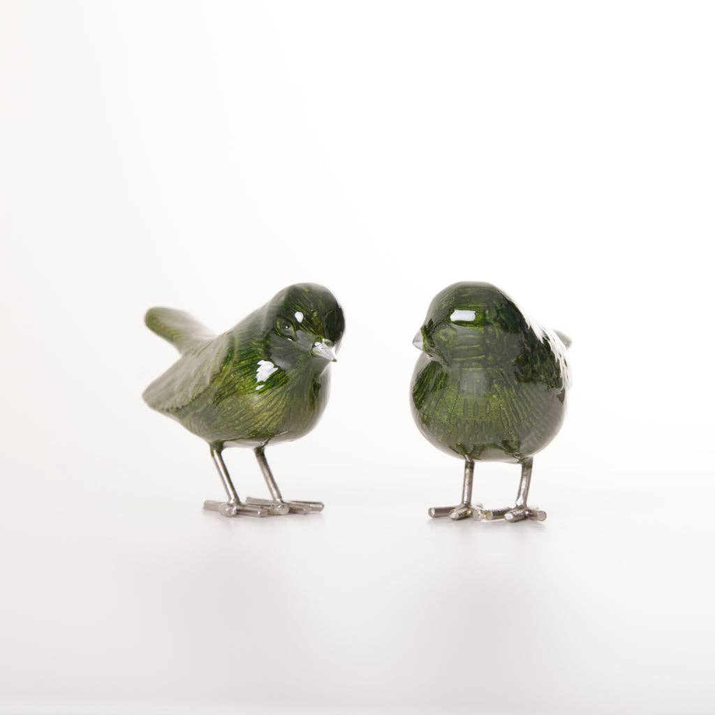 Brushed Lime Bird 12.5 cm