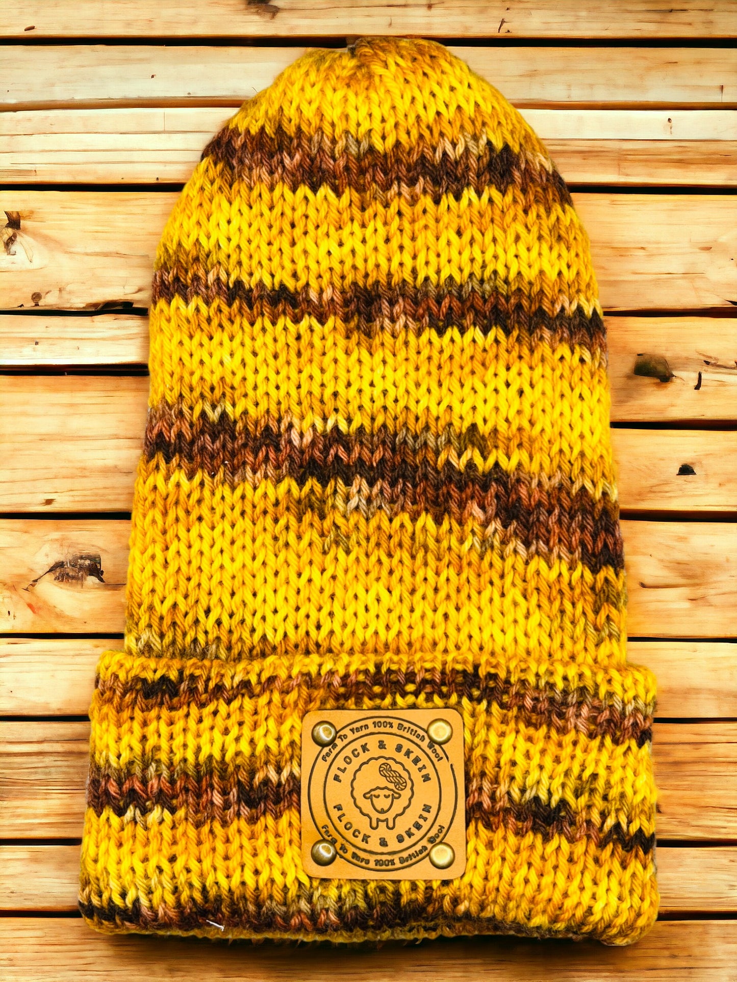 Pure Wool Beanie -  Golden Beets