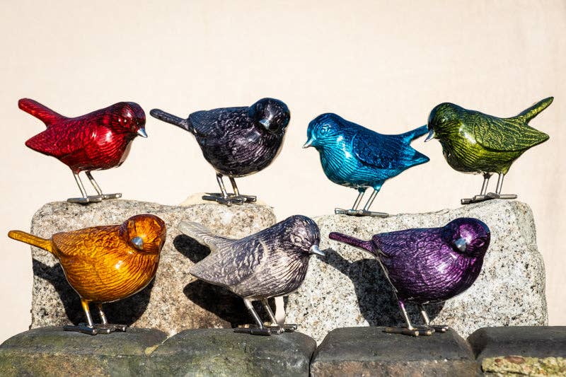 Brushed Purple Bird 12.5 cm