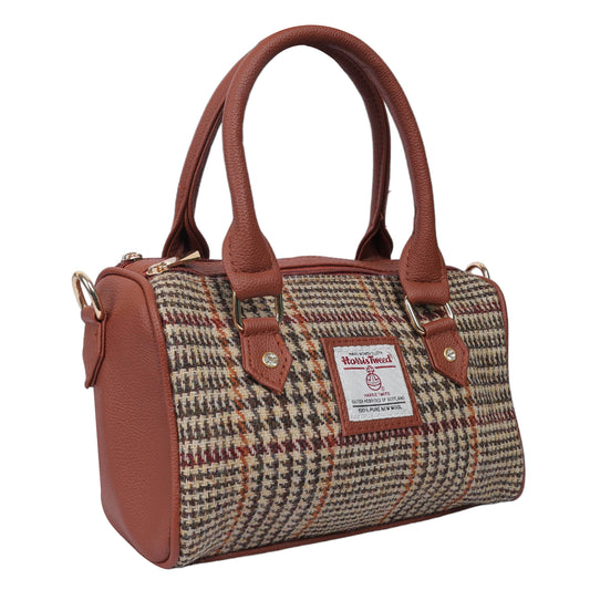 Harris Tweed Bowling Hand Bag Houndstooth