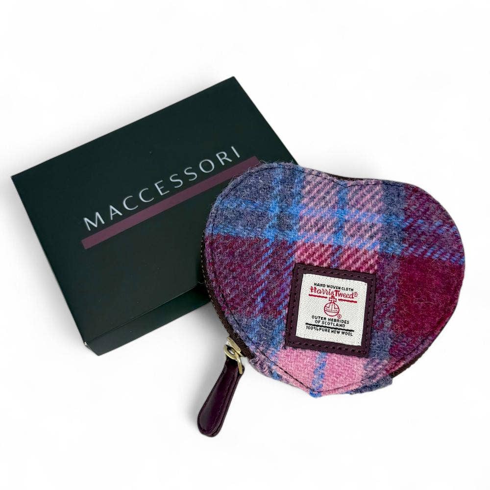 Heart Purse Pastel Pink Check