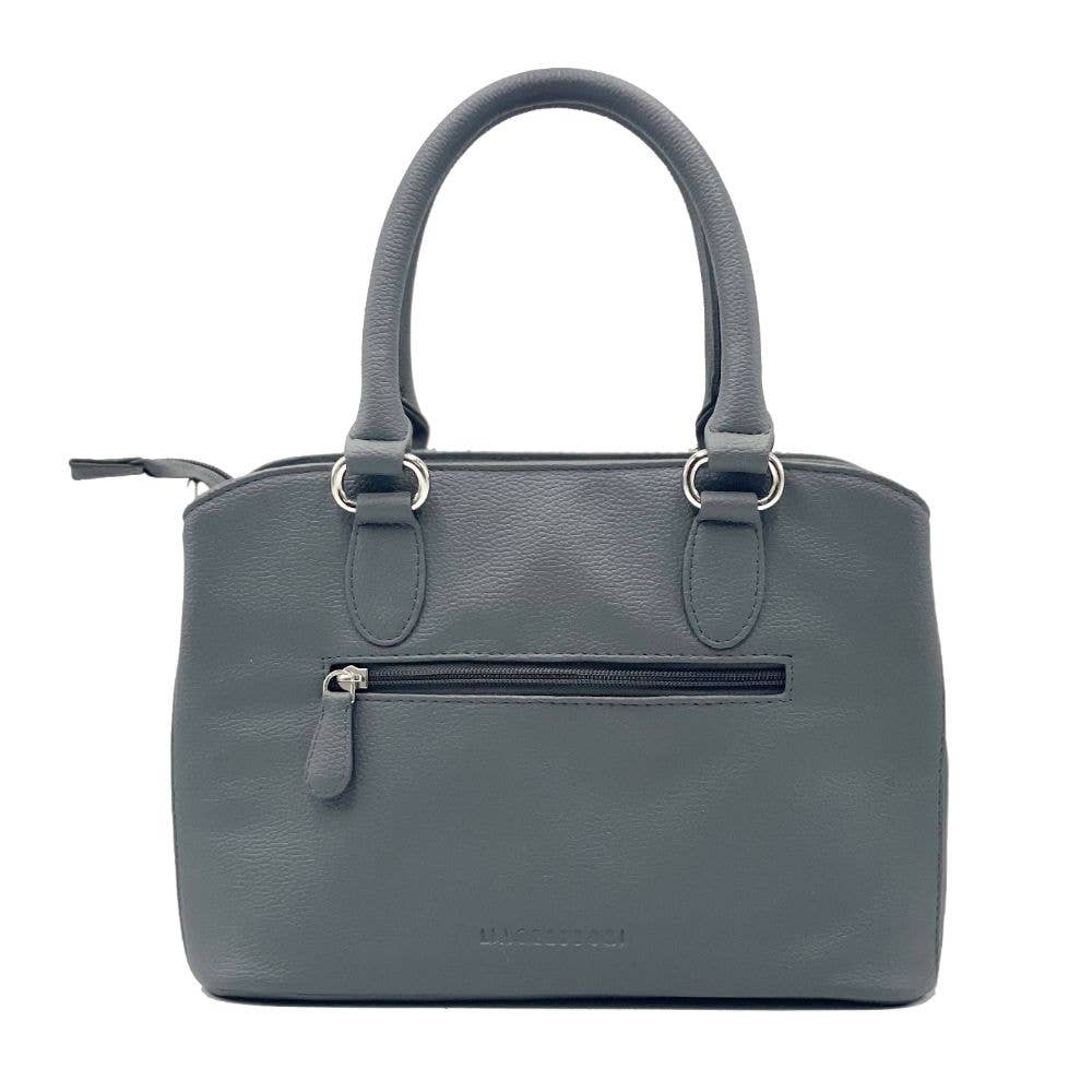 Harris Tweed Top Handle Bag Turquoise Herringbone