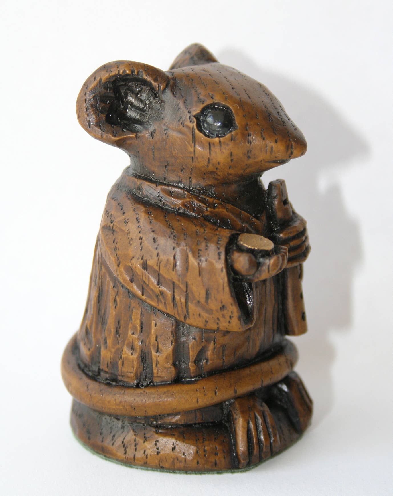 Church Mouse Busking. Reproduction carving Ornament Gift.