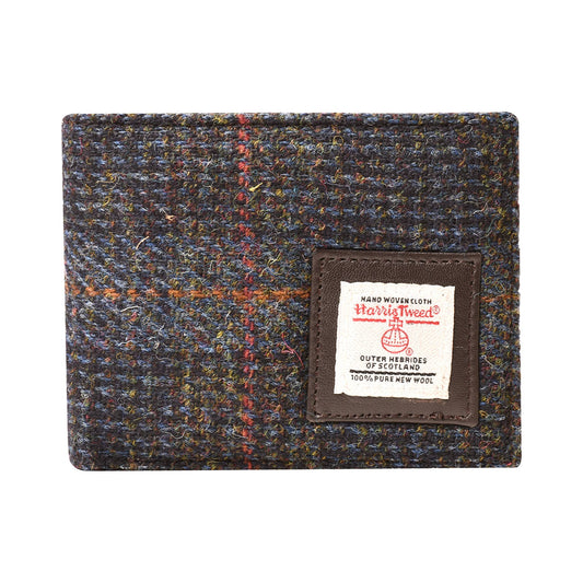 Harris Tweed Wallet Classic Style Navy Blue