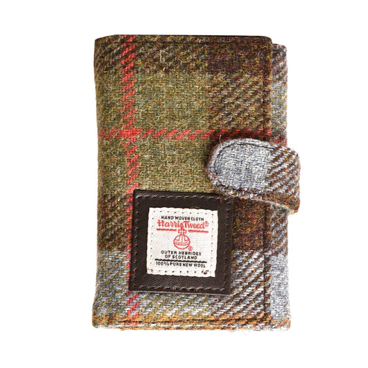 Harris Tweed Wallet Trifold Flap Green