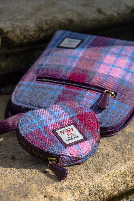 Heart Purse Pastel Pink Check
