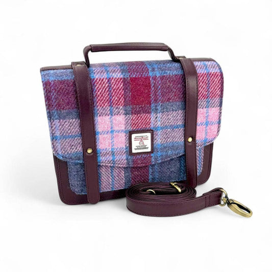 Harris Tweed Ladies Messenger Bag Pastel Pink