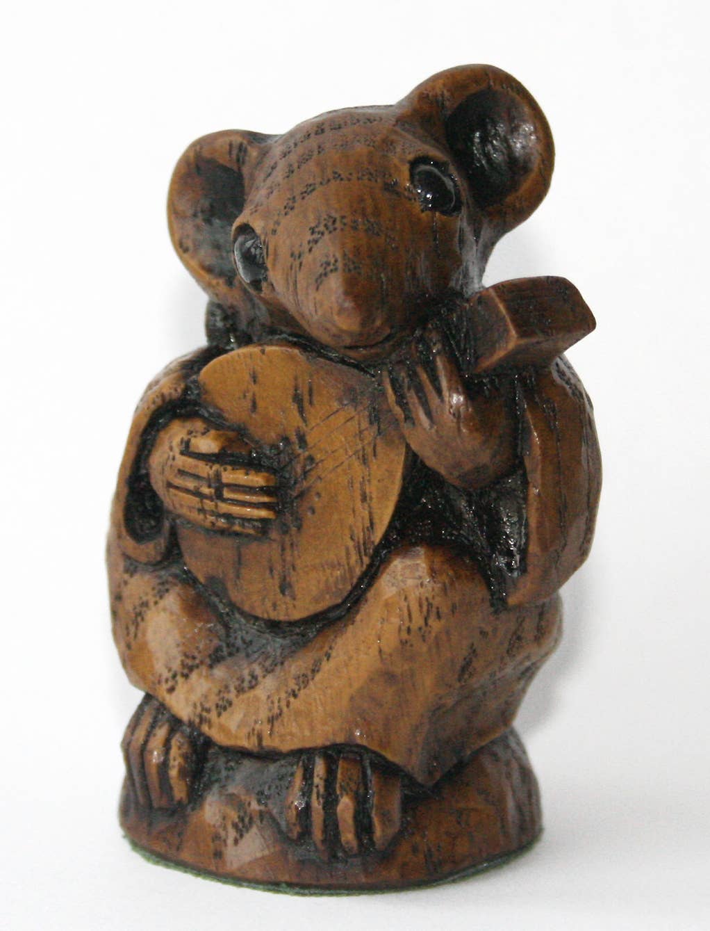 Church Mouse Playing Mandolin. Reproduction Carving Ornament