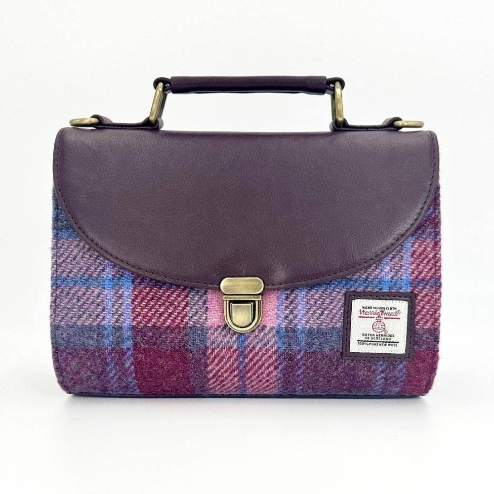 Harris Tweed Ladies Mini Day Satchel Bag Pastel Pink