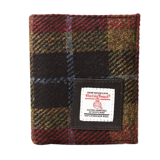 Harris Tweed Wallet Small Bifold Red