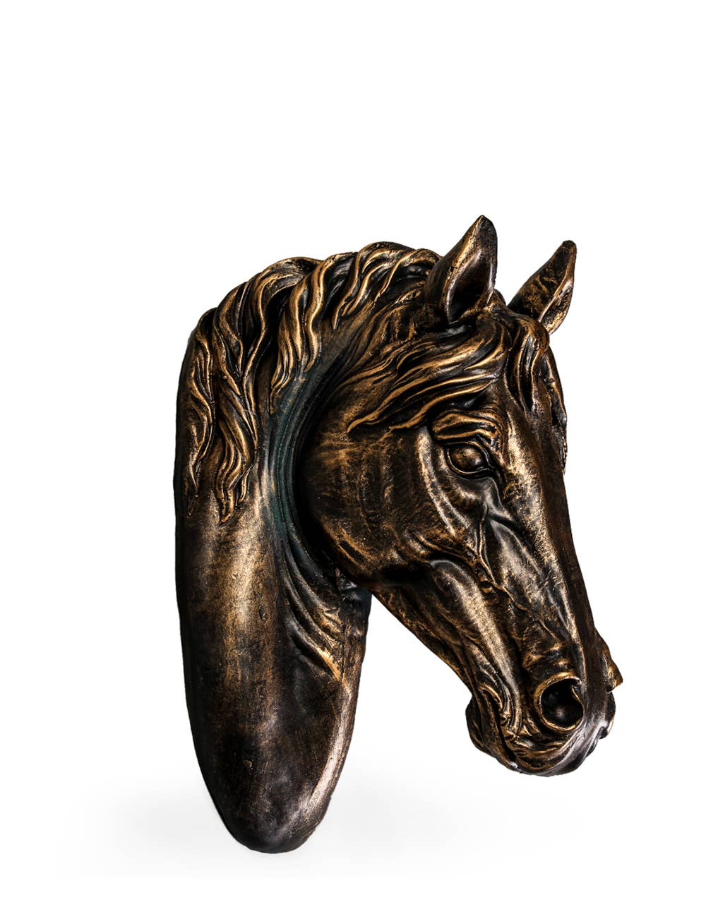 Antique Bronze Effect Large Horse Wall Head