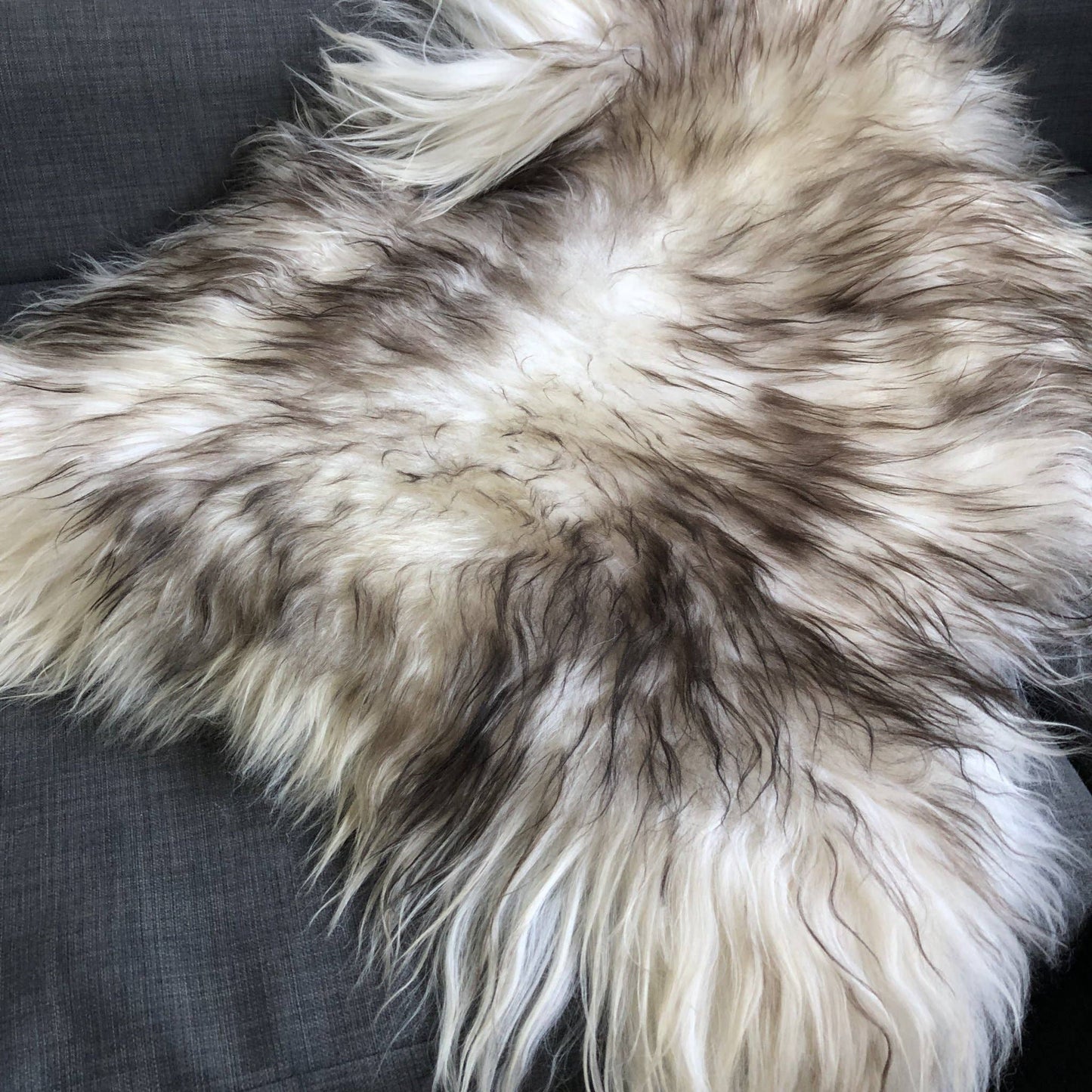 Icelandic Sheepskin Rug - Timberwolf