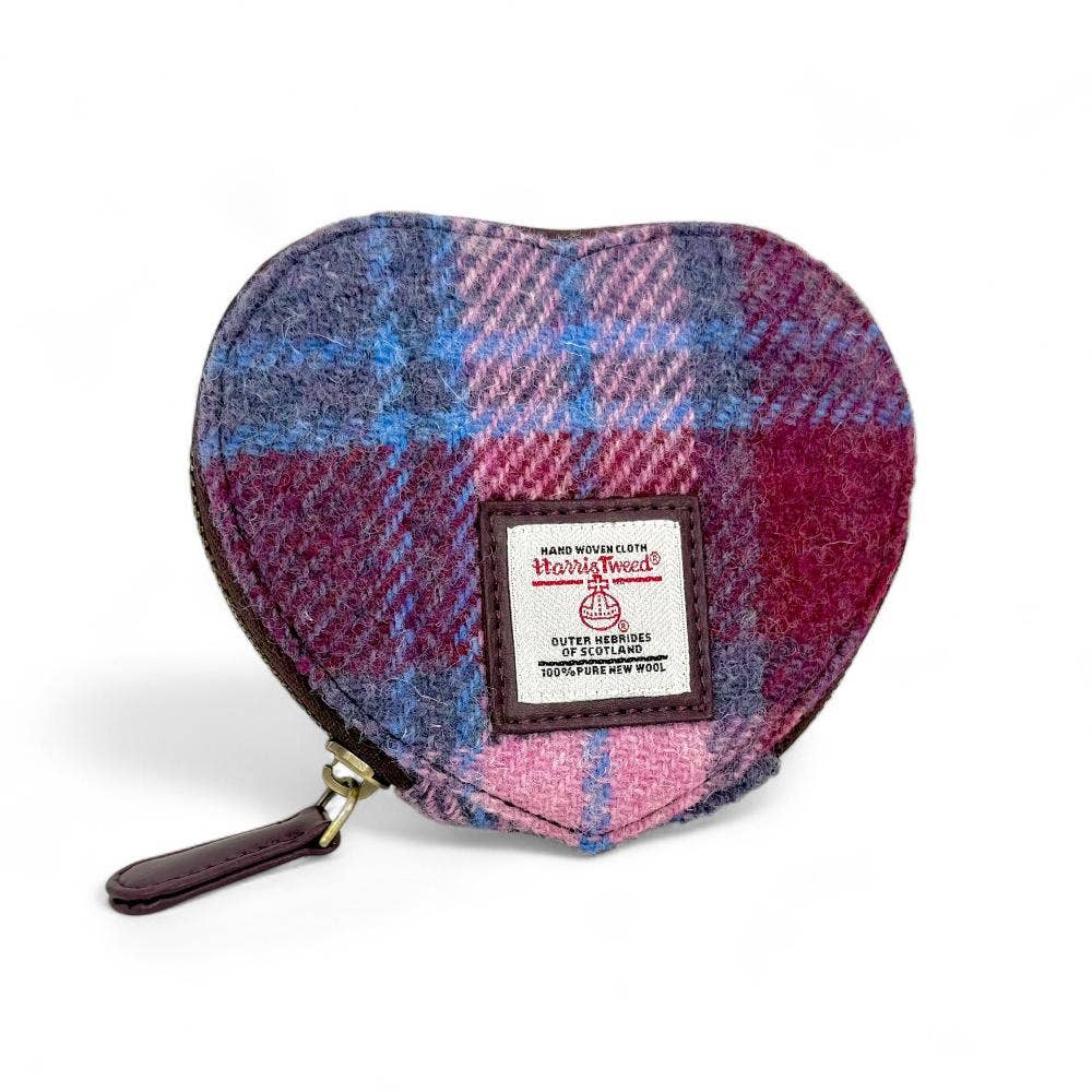 Heart Purse Pastel Pink Check