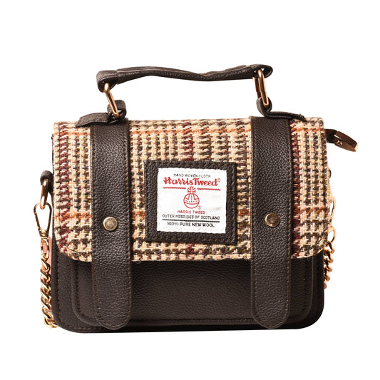 Harris Tweed Satchel Bag Houndstooth