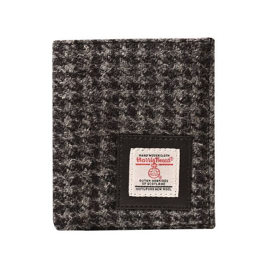 Harris Tweed Wallet Small Bifold Black