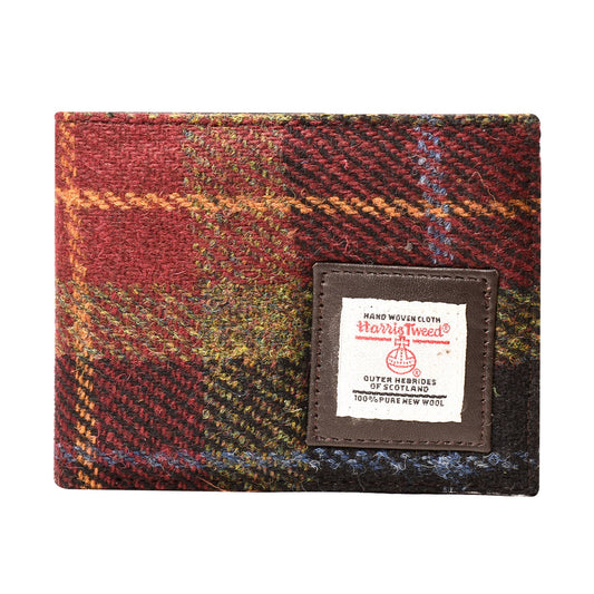 Harris Tweed Wallet Classic Style Red