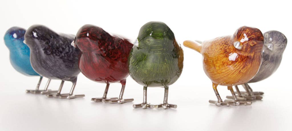 Brushed Lime Bird 12.5 cm