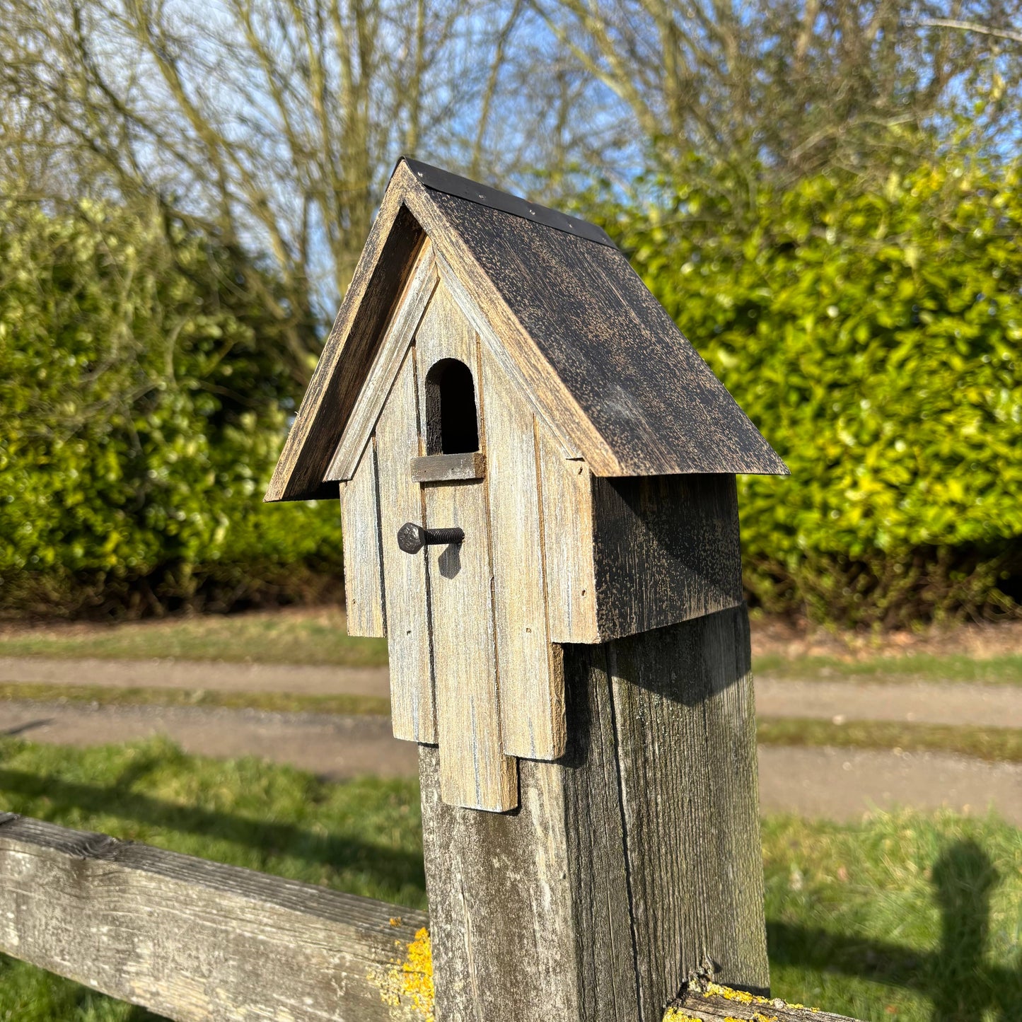 Rustic Victorian Wooden Painted Bird House