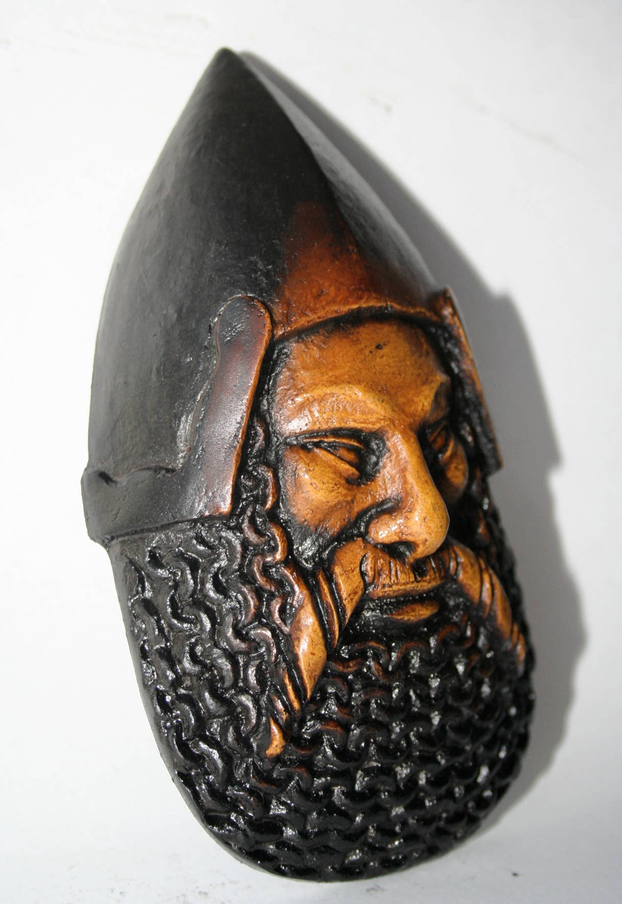 Medieval Knight's Head - Reproduction Cathedral Carving