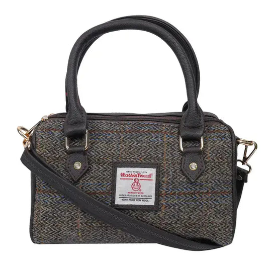 Harris Tweed Bowling Hand Bag Brown