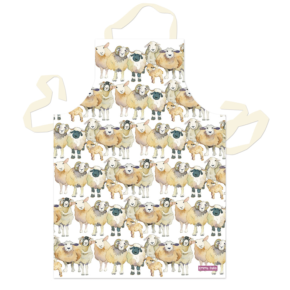 EMMA BALL - FELTED SHEEP REPEAT PATTERN APRON